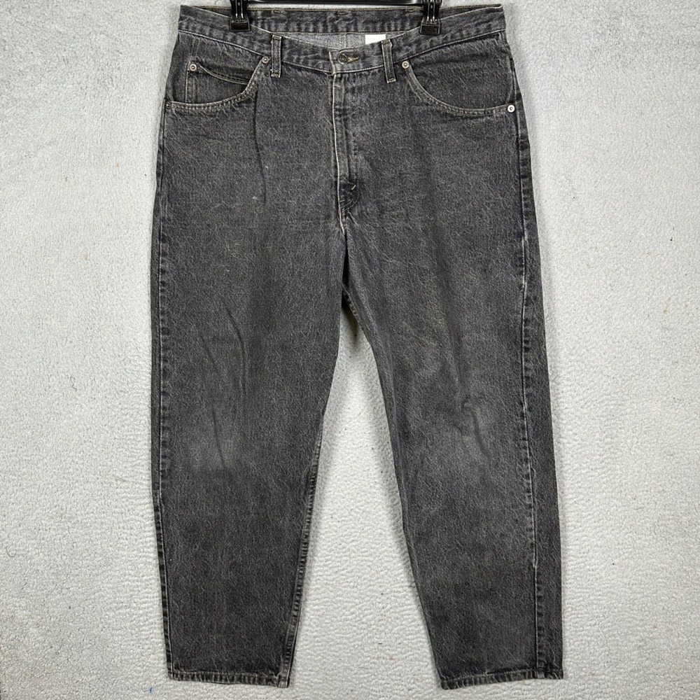 Brittania Jeans Mens 36 Relaxed Straight Faded Black Denim Stonewash EUC